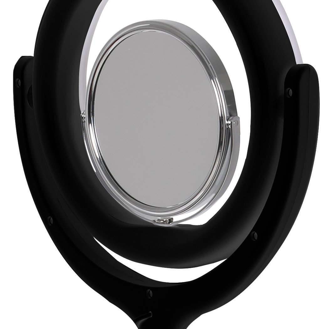 LED Ring Light with Tripod Stand and Phone Holder, showcasing adjustable brightness and color temperature features.